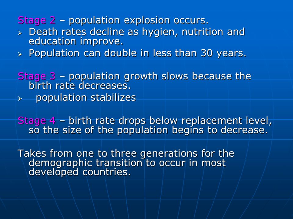 Population explosion occurs if the numb